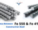 Difference Between Fe 550 & Fe 415 Construction Steel